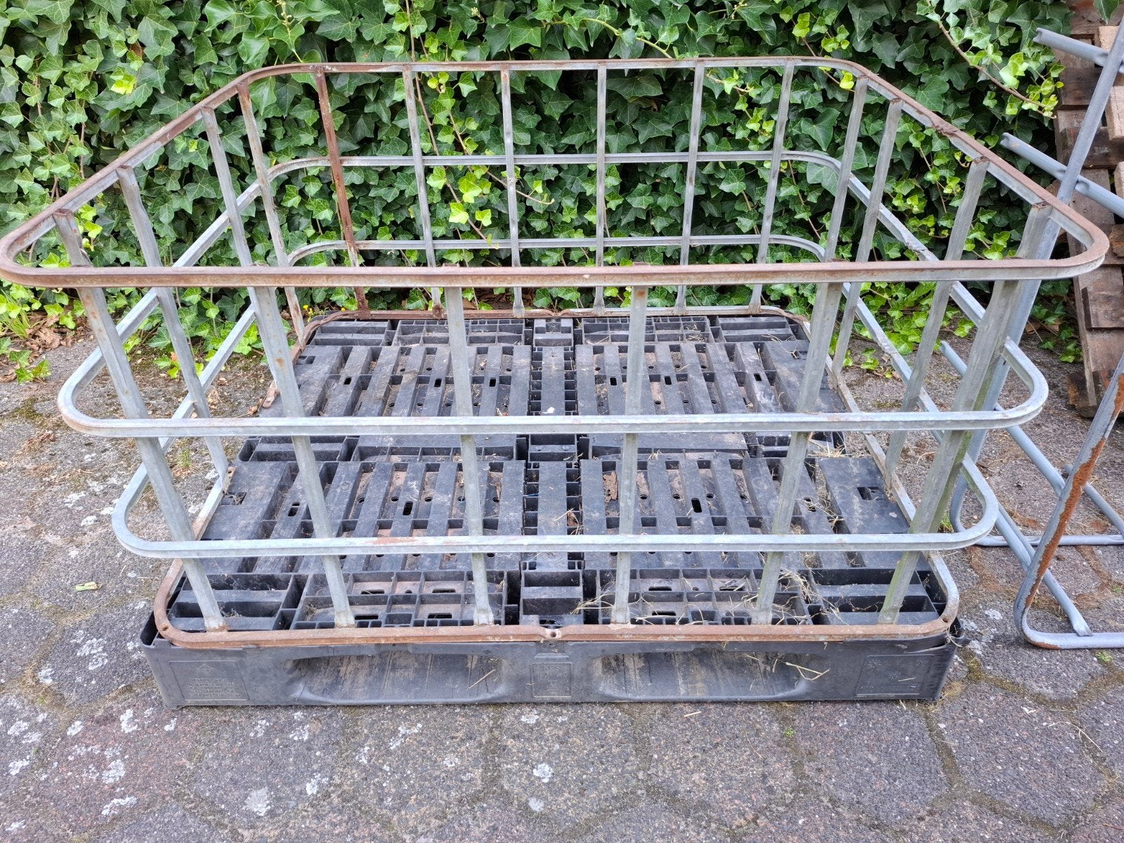 kunststof pallet met frame ibc-bak,, Ophalen