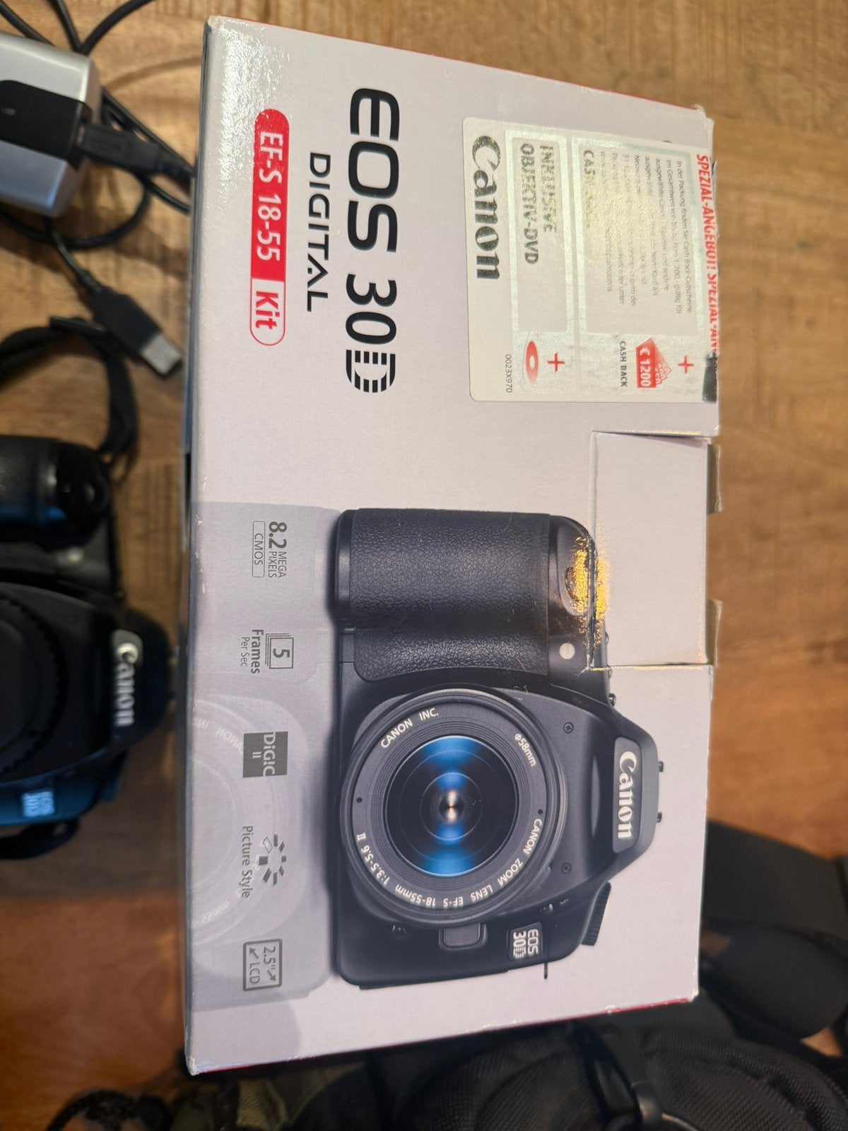 Canon EOS 30D; compleet; camera + div. lenzen, Gebruikt, Spiegelreflex, Canon, Bodydop