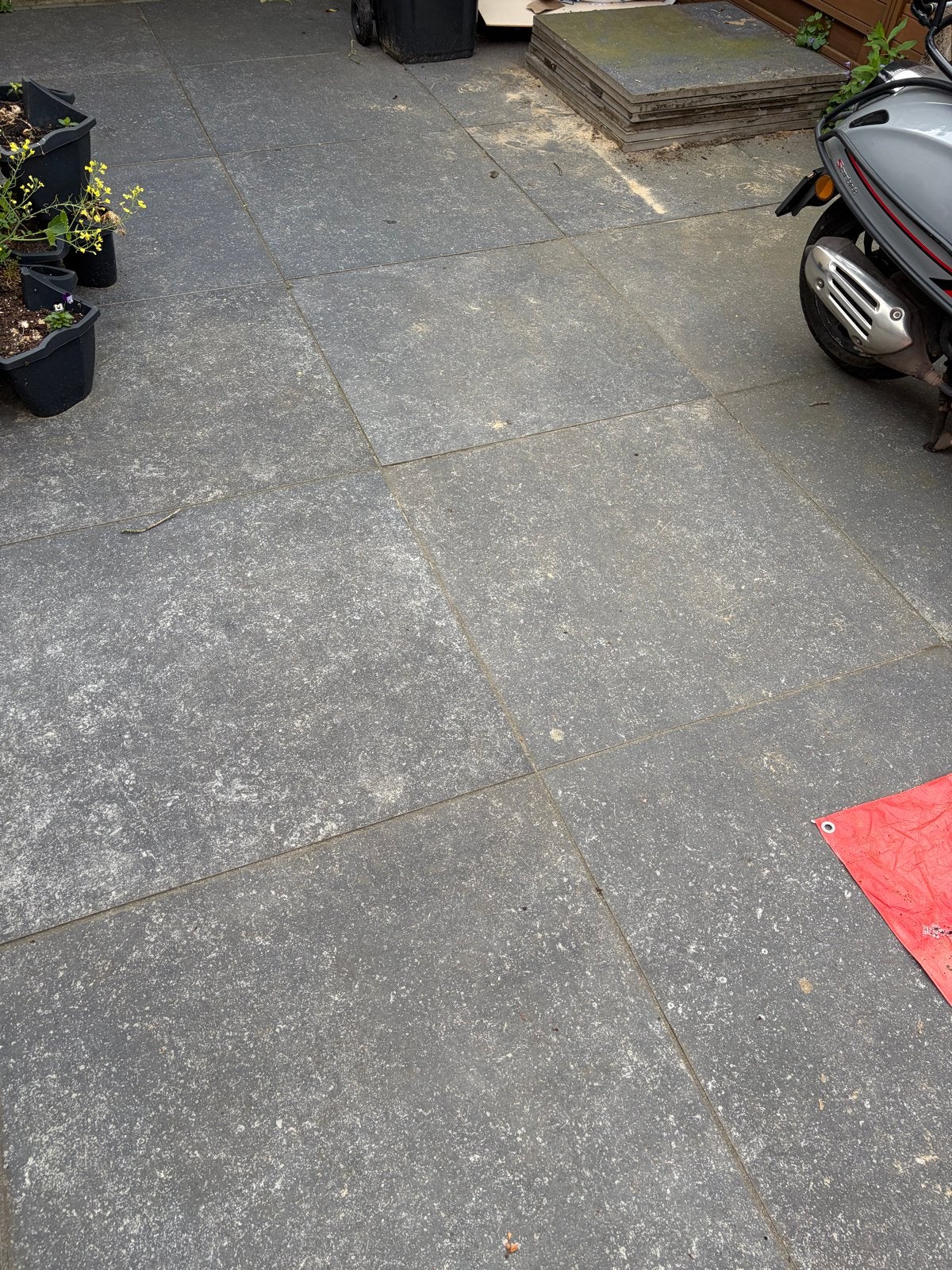 Gebruikte terrastegels, grijs, 90x90cm, Gebruikt, Ophalen of Verzenden, 10 m² of meer, Beton