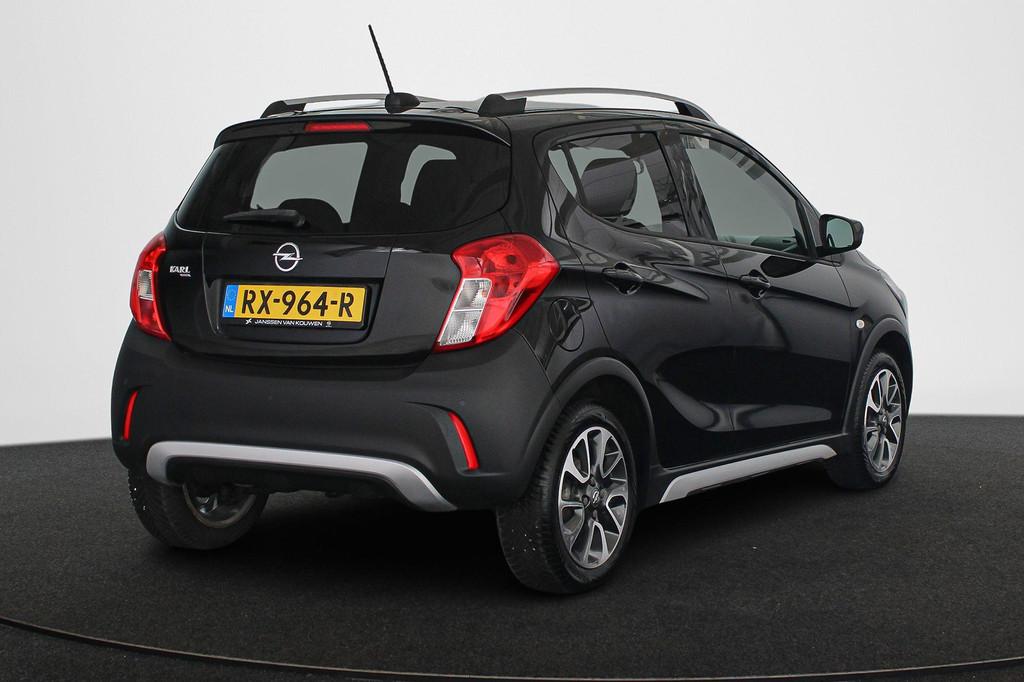 Opel KARL 1.0 Rocks Online Edition Automaat Carplay Cruise c, Auto's, Opel, Stof, Gebruikt, Zwart, Origineel Nederlands
