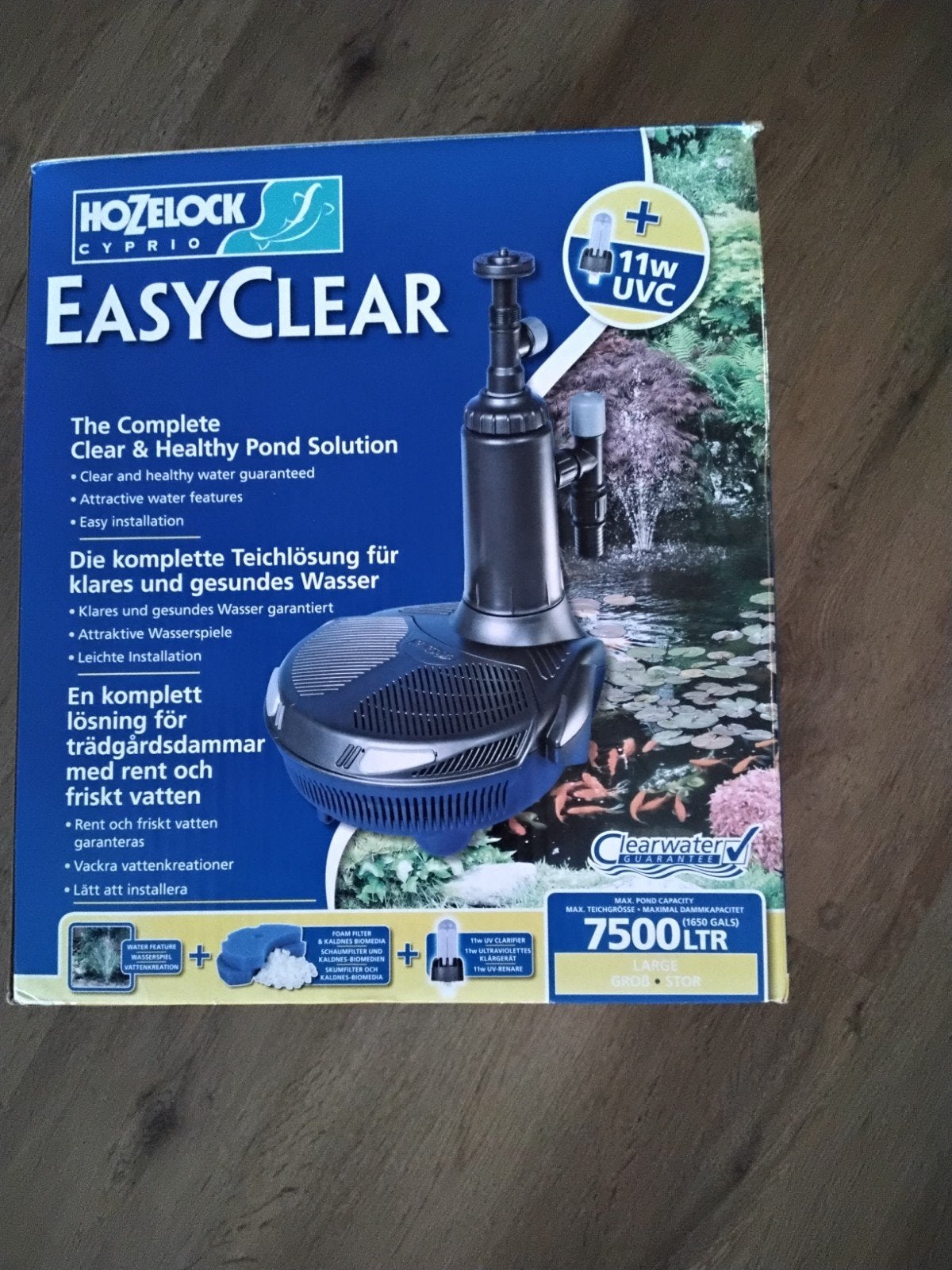 Hozelock cyprio easyclear 7500 ltr., Tuin en Terras, Ophalen, Zo goed als nieuw, Vijverpomp