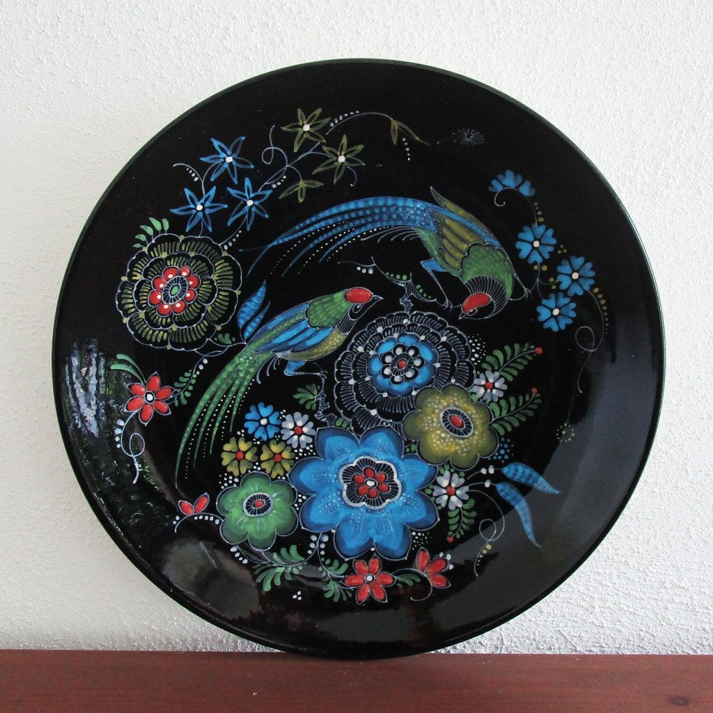 Porceleyne Fles, zeer zeldzaam wandbord in Delfts Zwart, Ophalen of Verzenden