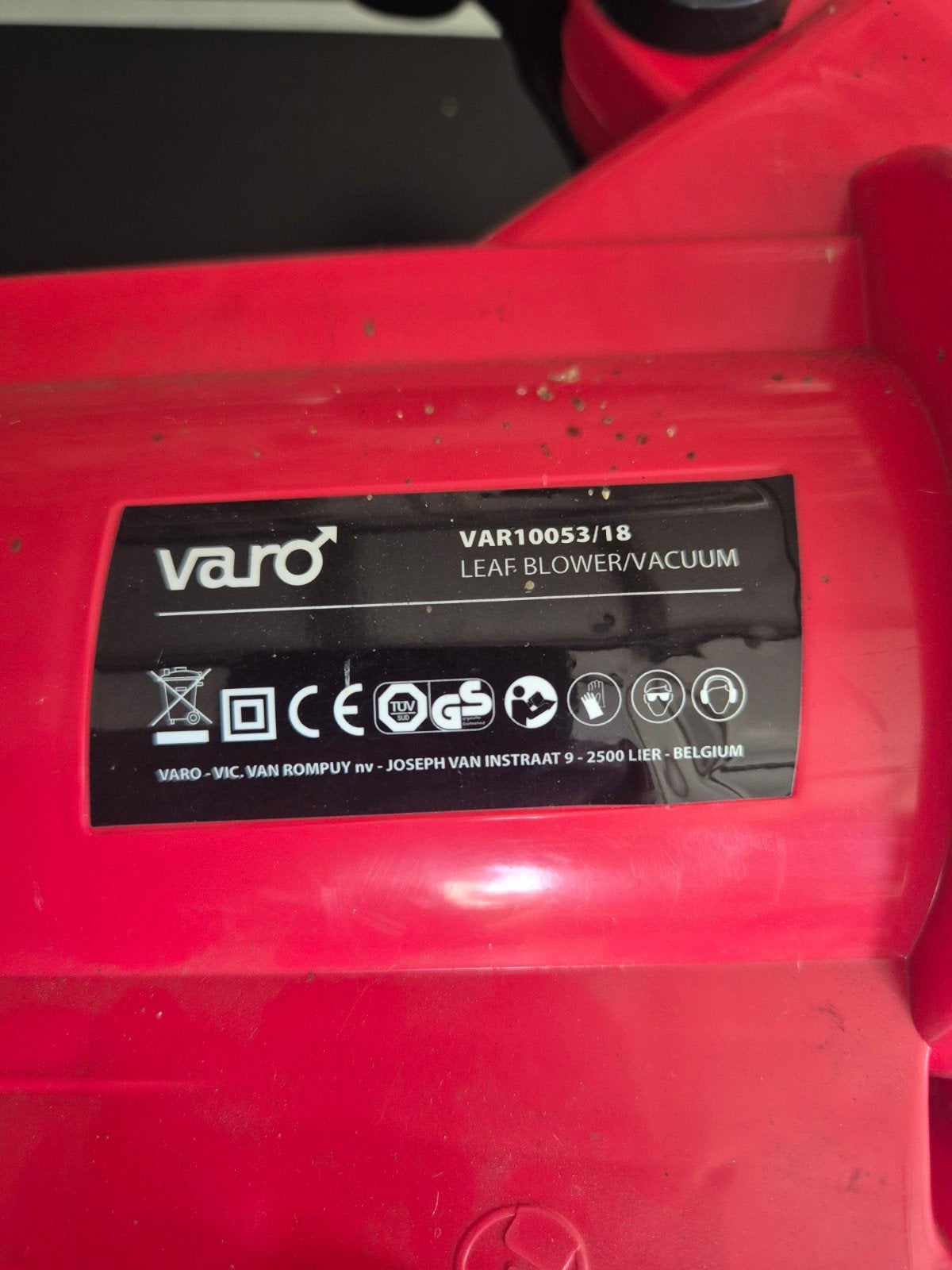 Varo VAR10053/18 Bladblazer/Bladzuiger 3000W, Tuin en Terras, Ophalen, Gebruikt, Met opvangzak, Handgedragen