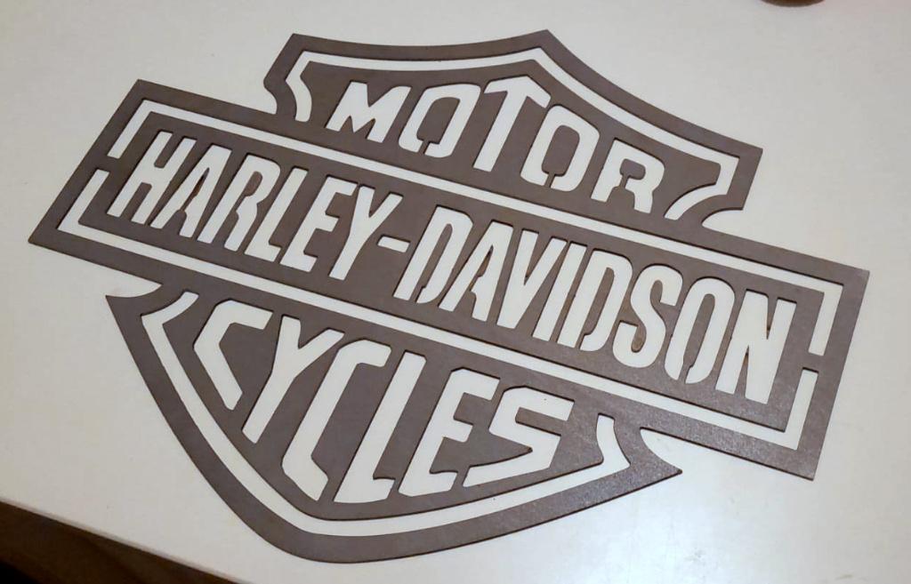 Stalen sjabloon Harley-Davidson wanddecoratie, Huis en Inrichting, Woonaccessoires | Wanddecoraties, Metaal, 36 cm, 47 cm, Nieuw