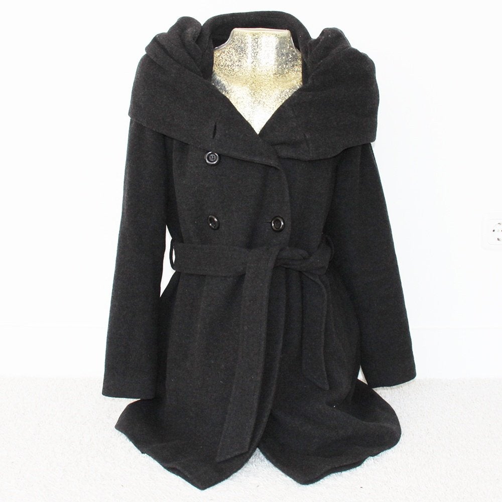 Mooie Milo Coats Jas (Maat 40) € 70,-, Kleding | Dames, Maat 38/40 (M), Zwart, Ophalen of Verzenden, Zo goed als nieuw