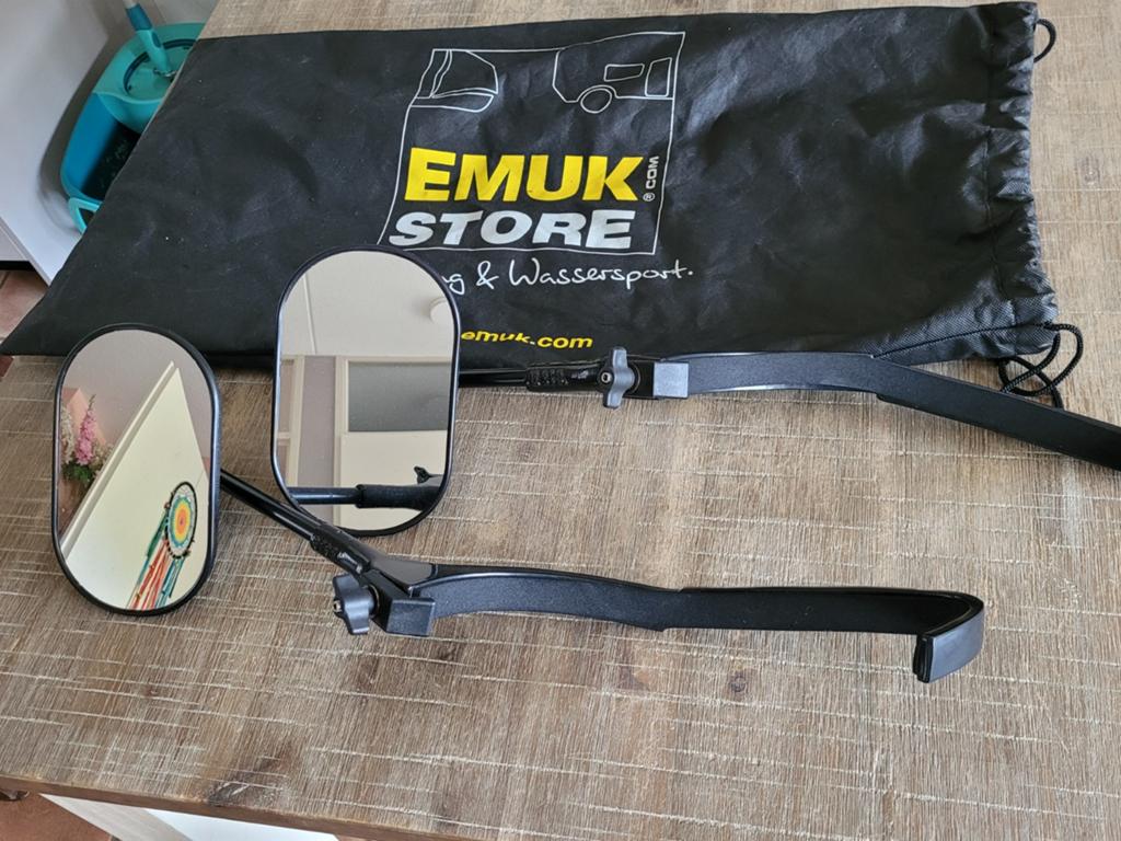 EMUK caravan spiegels Mitsubishi Outlander, Caravans en Kamperen, Ophalen of Verzenden, Zo goed als nieuw