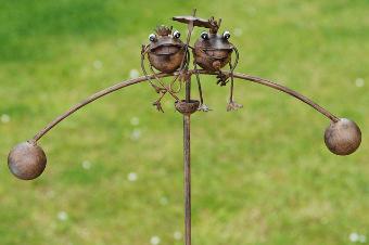 Tuinsteker, tuinprikker, windspel met Kikkers, Kikkerkoning, Ophalen of Verzenden, Nieuw