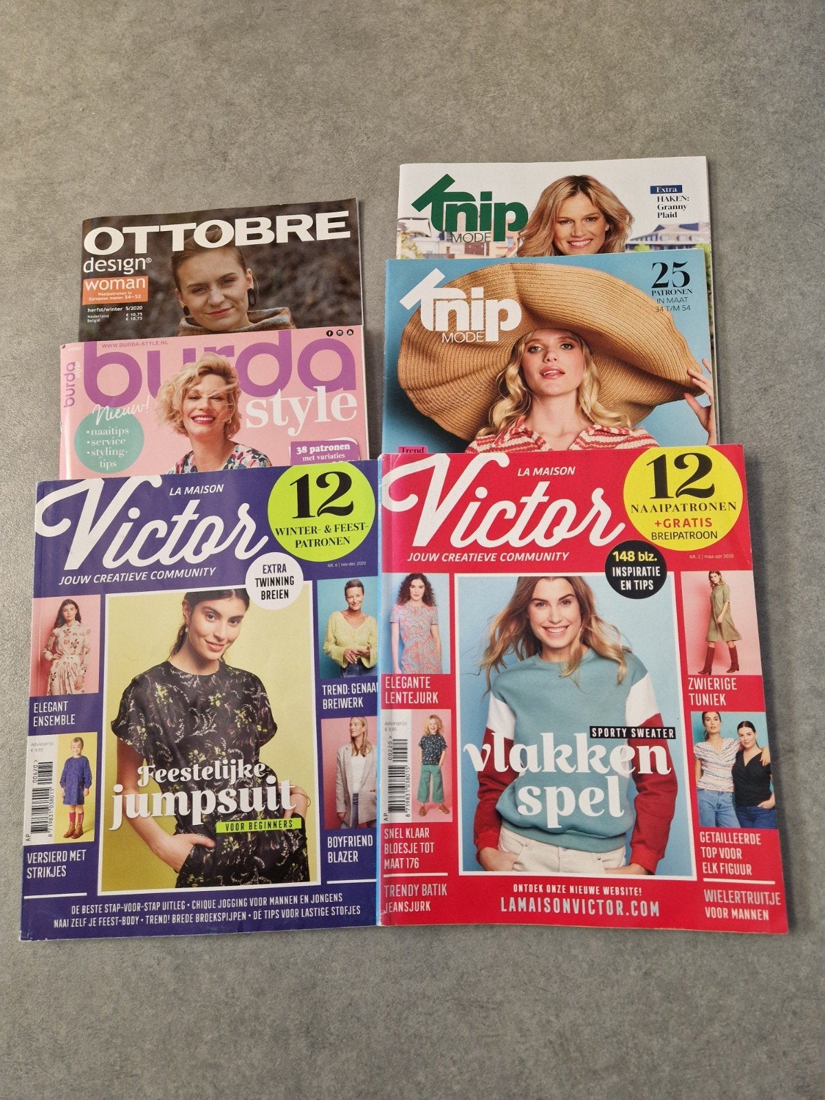 Set patroonbladen,  oa Ottobre,  La Maison Victor, Burda, Ophalen of Verzenden, Zo goed als nieuw, Vrouw