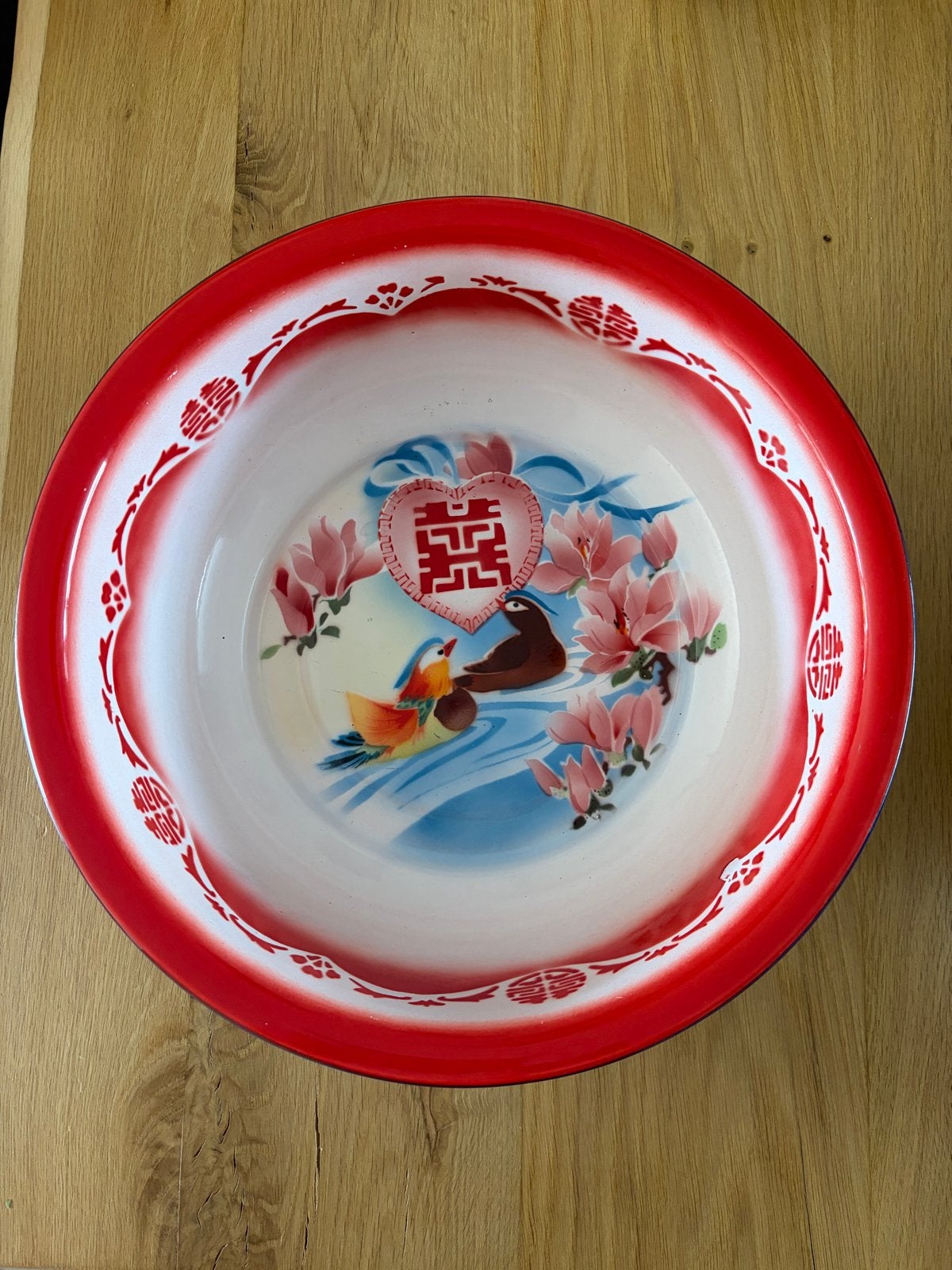 Vintage Chinese emaille waakom reservoir 36 cm  jaren 60/70, Antiek en Kunst, Ophalen of Verzenden