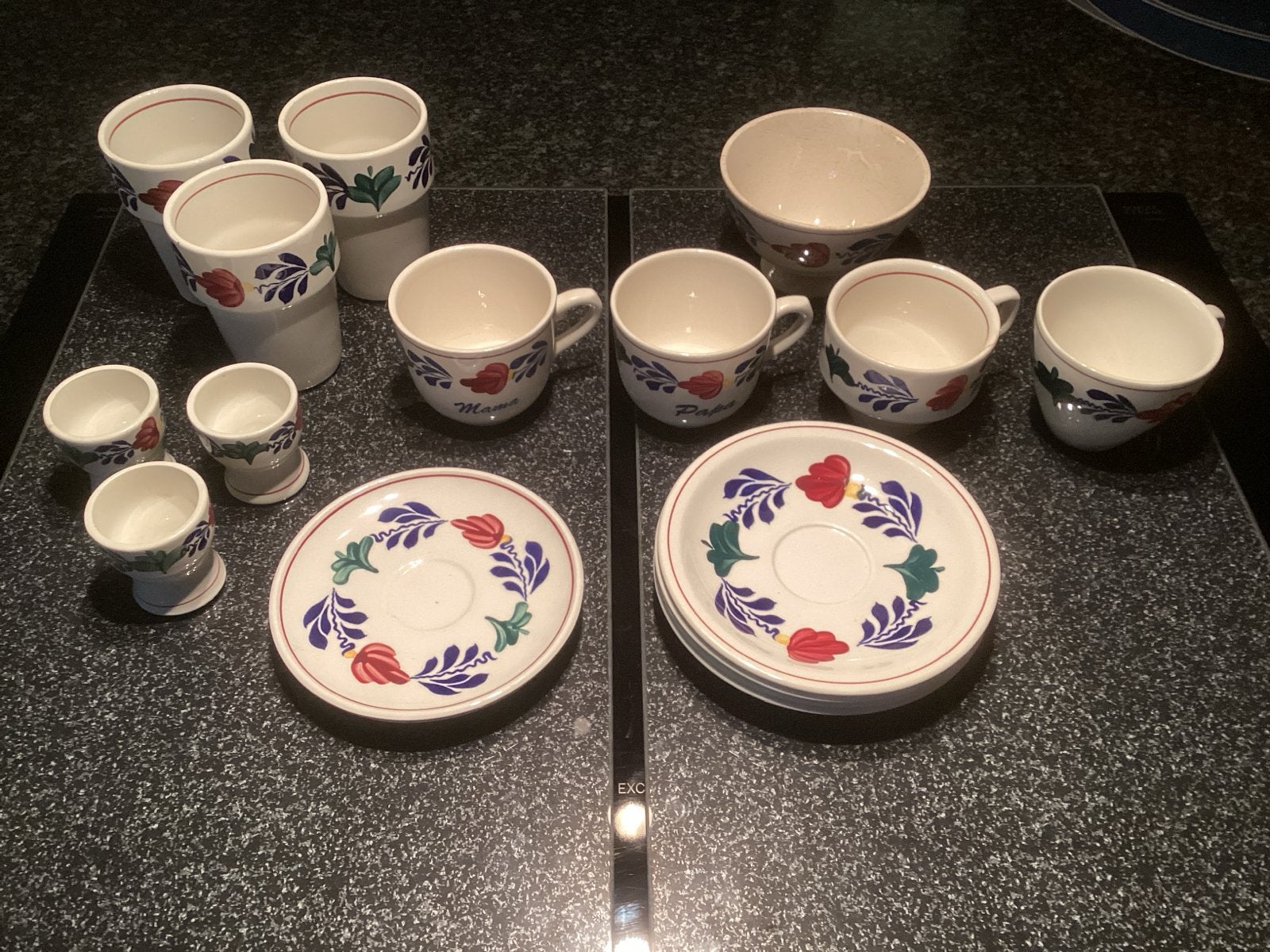 Boerenbont serviesdelen - Kopjes, schotels, kommen, bekers, Keramiek, Landelijk/Boerenbont, Nieuw, Ophalen of Verzenden