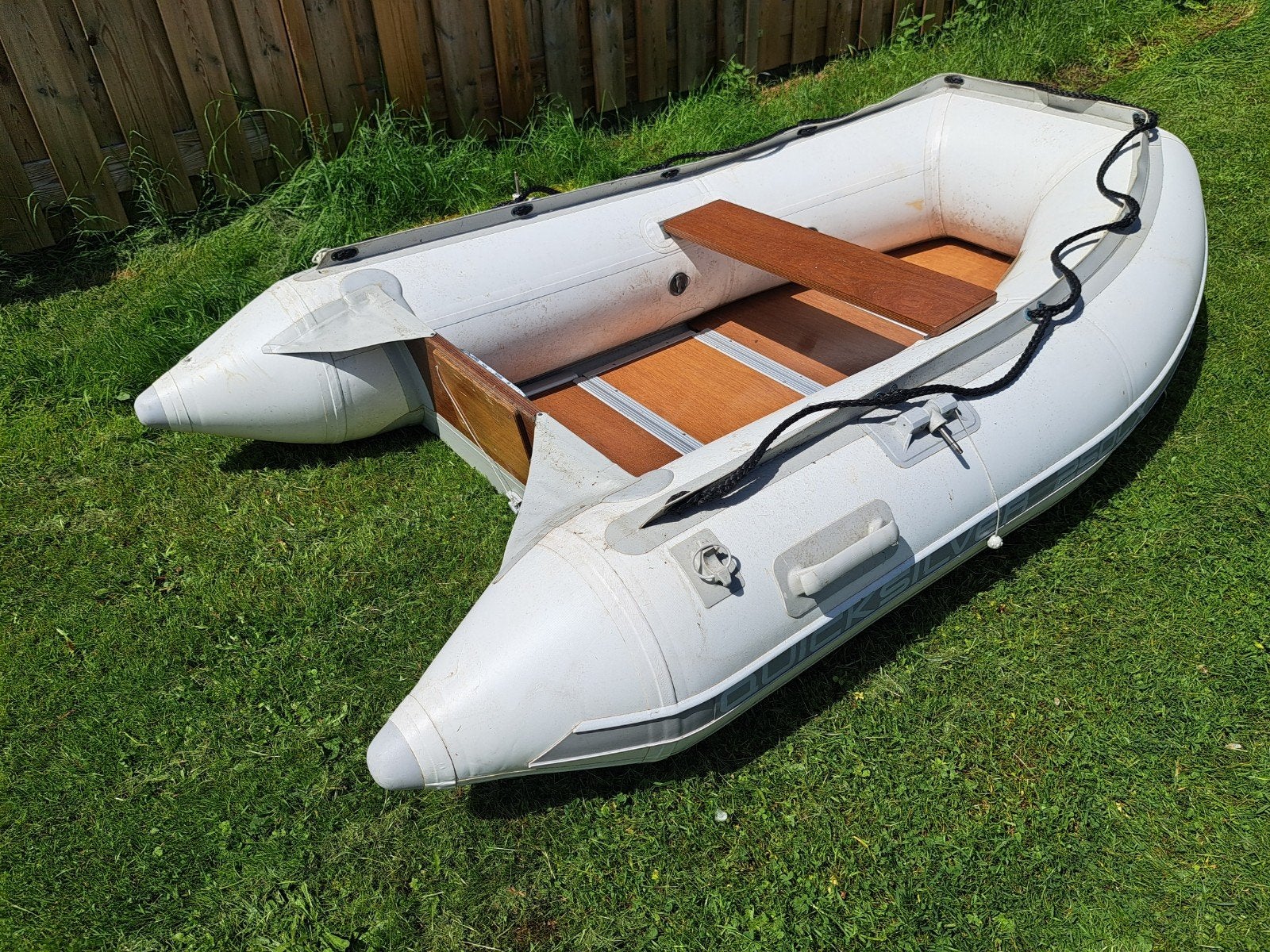 Quicksilver rubberboot 250cm / speedbootje met toebehoren, Watersport en Boten, Rubberboten, Gebruikt, Quicksilver, Airdeck, Anker