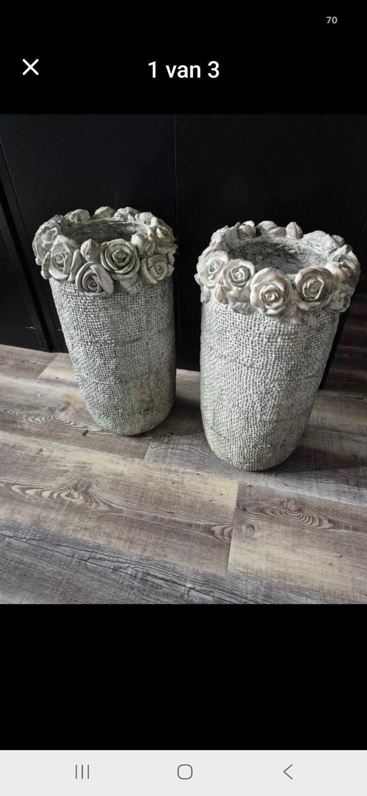 grote bloempotten, Ophalen