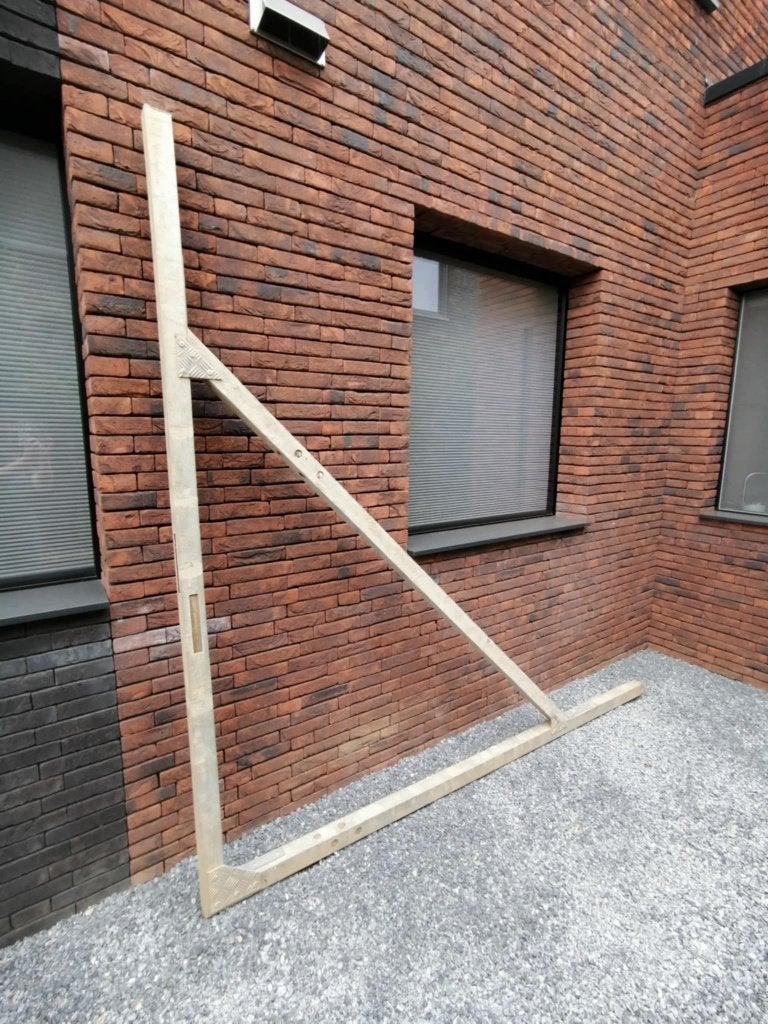 Bouw winkelhaak aluminium 237 x 250, Ophalen, Gebruikt, Afstand