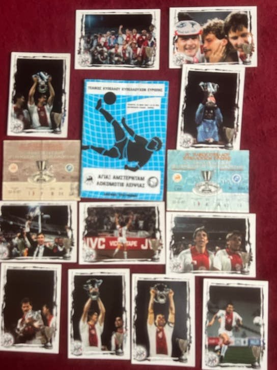 Verzameling / Collectie AJAX EuropacupII 86-87 Johan Cruijff, Ophalen of Verzenden, Zo goed als nieuw, Ajax, Poster, Plaatje of Sticker