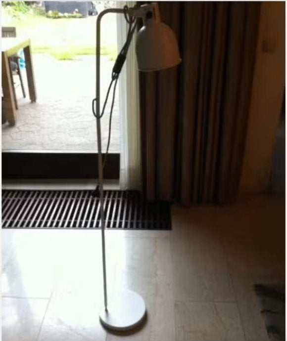 Moderne staande lamp verstelbaar metaal H135cm br23cm, Ophalen of Verzenden, Zo goed als nieuw, Metaal, 150 tot 200 cm