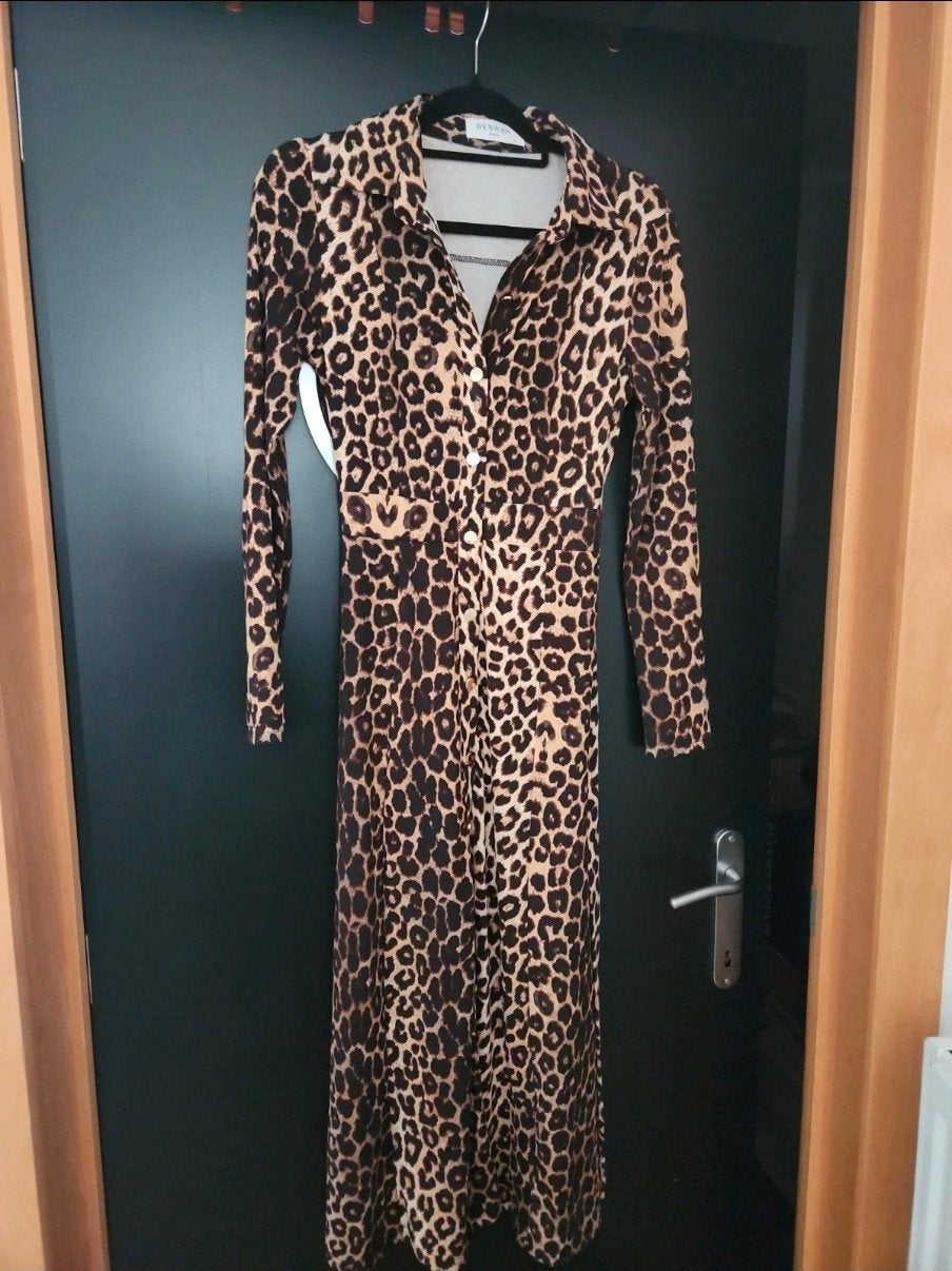 Swan Paris Luipaardprint Jurk Maat S Nieuw, Kleding | Dames, Bruin, Nieuw, Ophalen of Verzenden, Maat 36 (S)