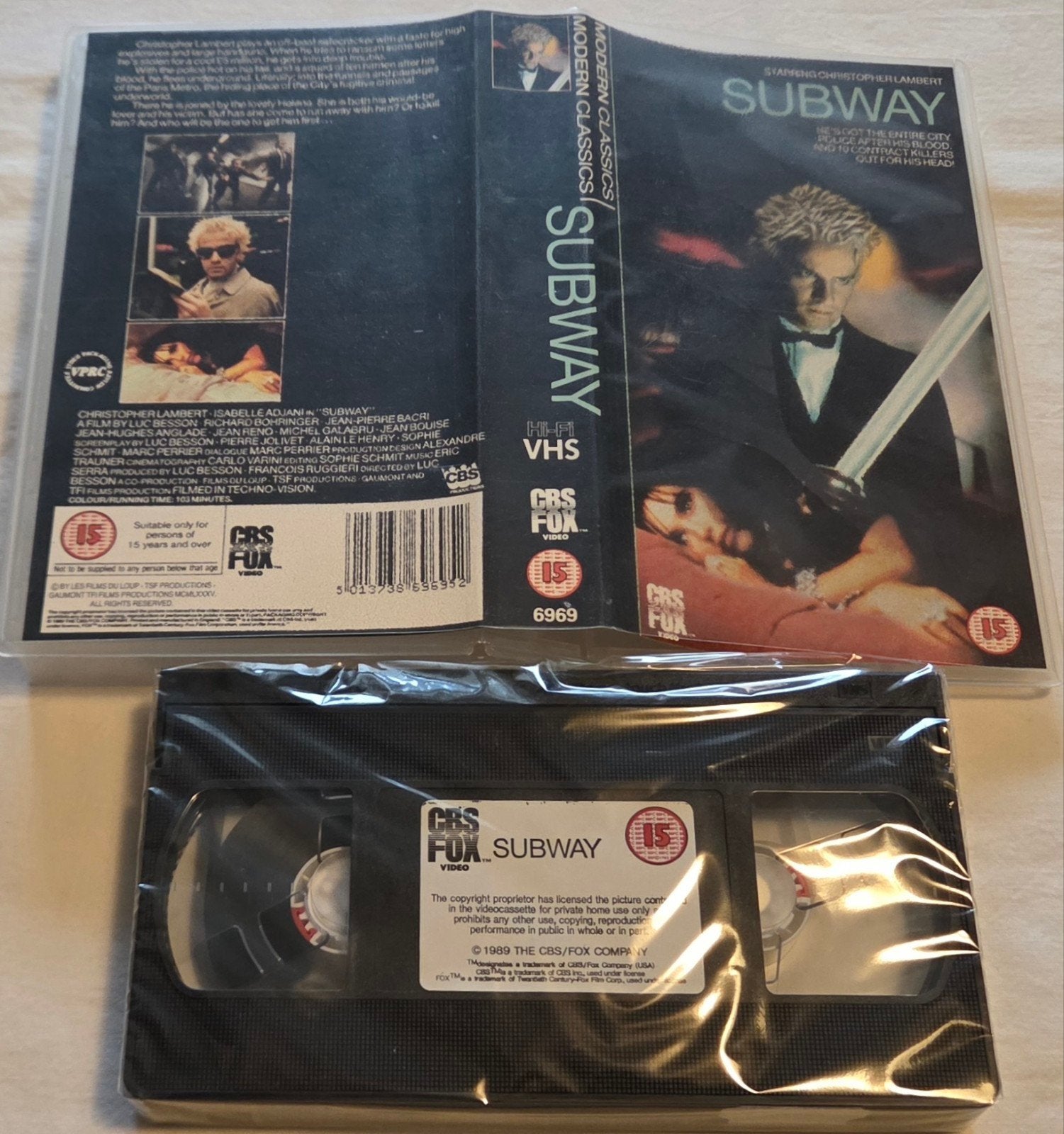 Christopher Lambert Subway Sealed VHS Actie IMPORT, Cd's en Dvd's, Vanaf 16 jaar, Ophalen of Verzenden, Nieuw in verpakking, Actie en Avontuur