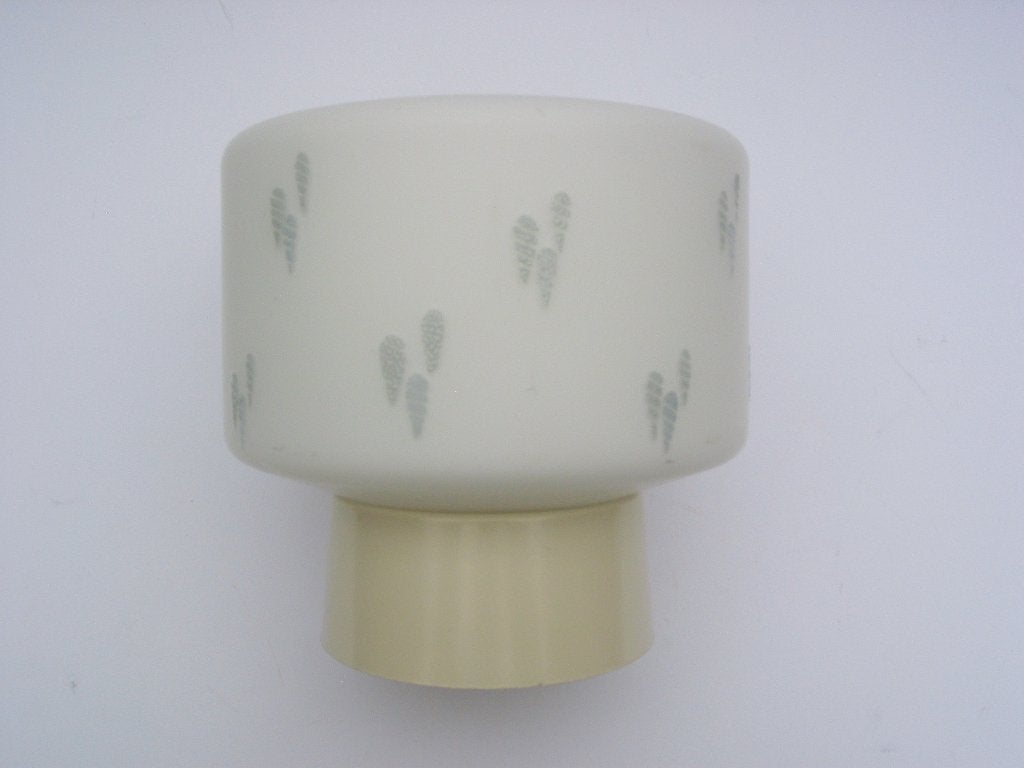vintage plafondlamp melkglas glas '50 grijs wit druppel, Gebruikt, Meerkleurig, Glas, 16 cm