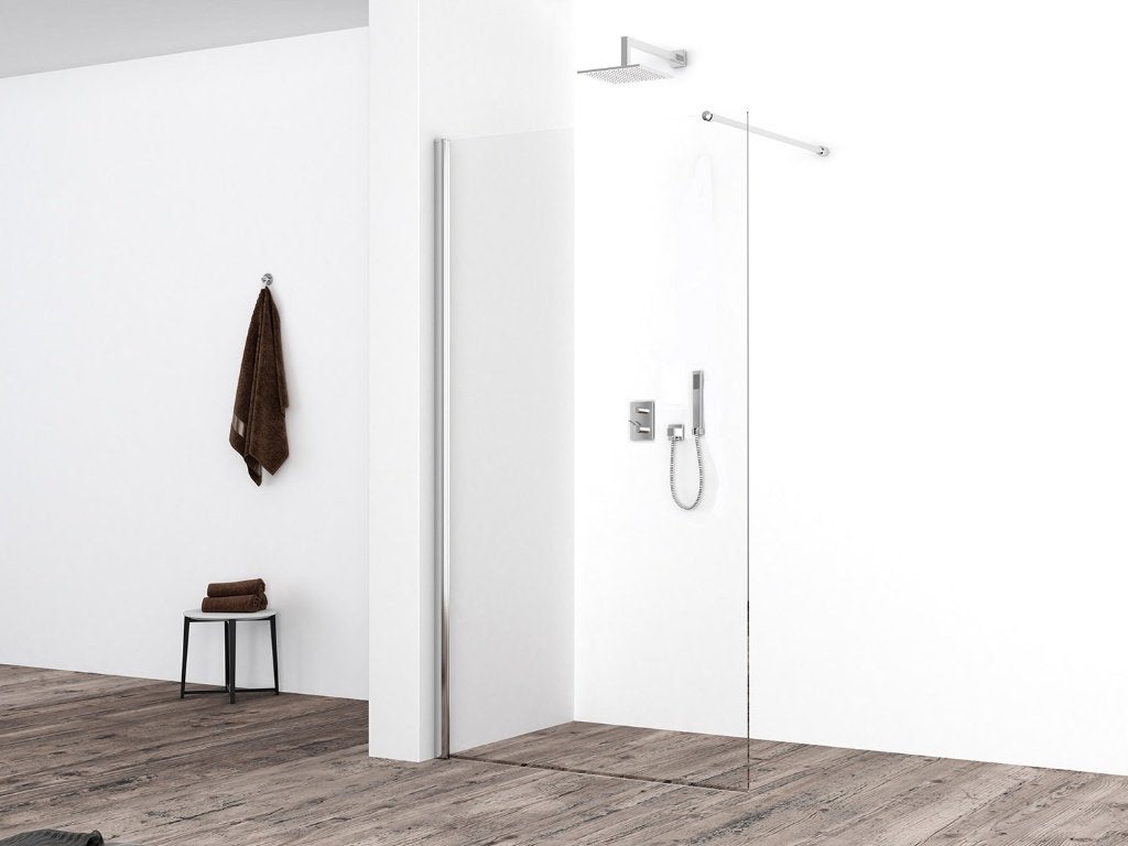 Inloopdouche douchewand 90x200 Chroom profiel antikalk