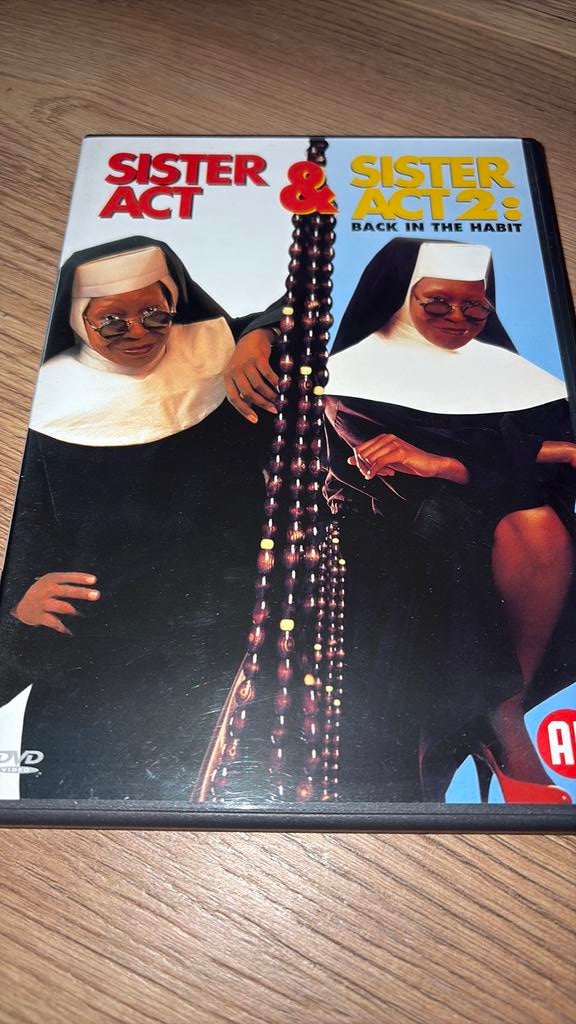 Sister Act 1 en 2: Back in the Habi met Whoopi Goldberg., Cd's en Dvd's, Dvd's | Komedie, Zo goed als nieuw, Actiekomedie, Ophalen of Verzenden