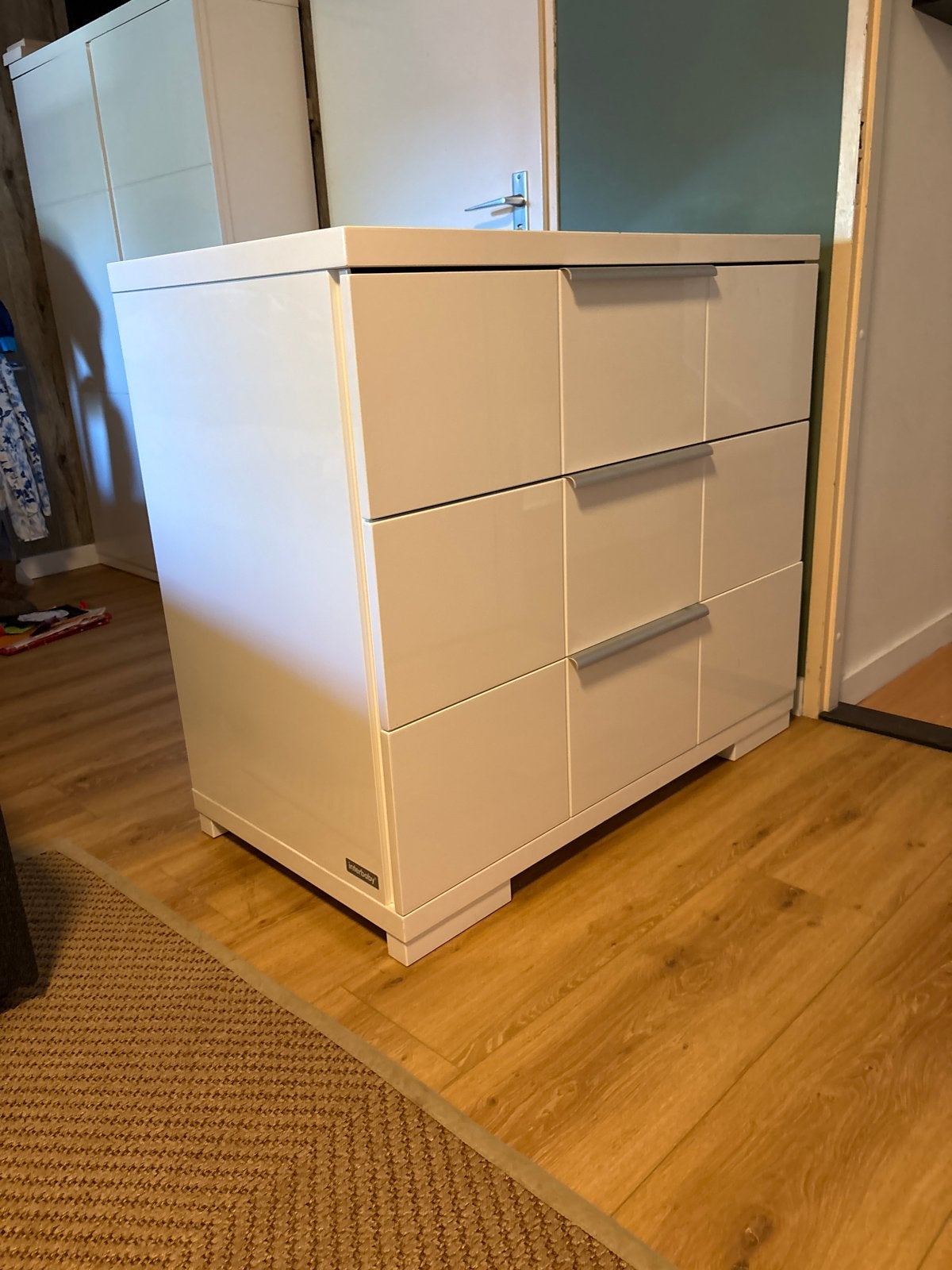 Witte ladekast met 3 laden - commode, Huis en Inrichting, Kasten | Ladekasten, Ophalen, Gebruikt, 50 tot 100 cm, 3 of 4 laden