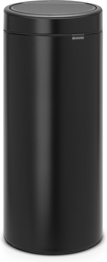 Brabantia Touch Bin Prullenbak - 30L - Mat Zwart, Ophalen, 50 – 75, Nieuw, Metaal