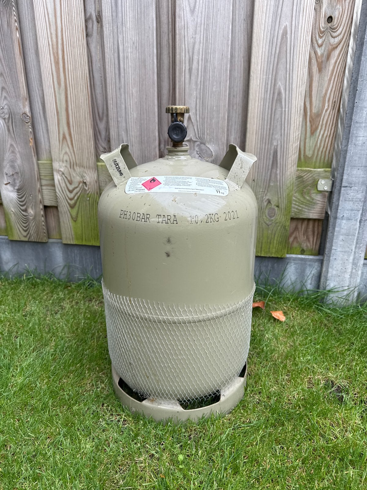 10,5 kg gevulde gasfles, Ophalen, Gebruikt