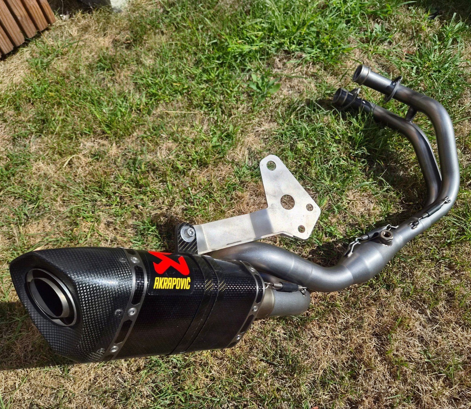 Akrapovic Racing Line Sport Uitlaat Carbon MT 07 XSR Tracer, Motoren, Onderdelen | Yamaha, Ophalen, Gebruikt