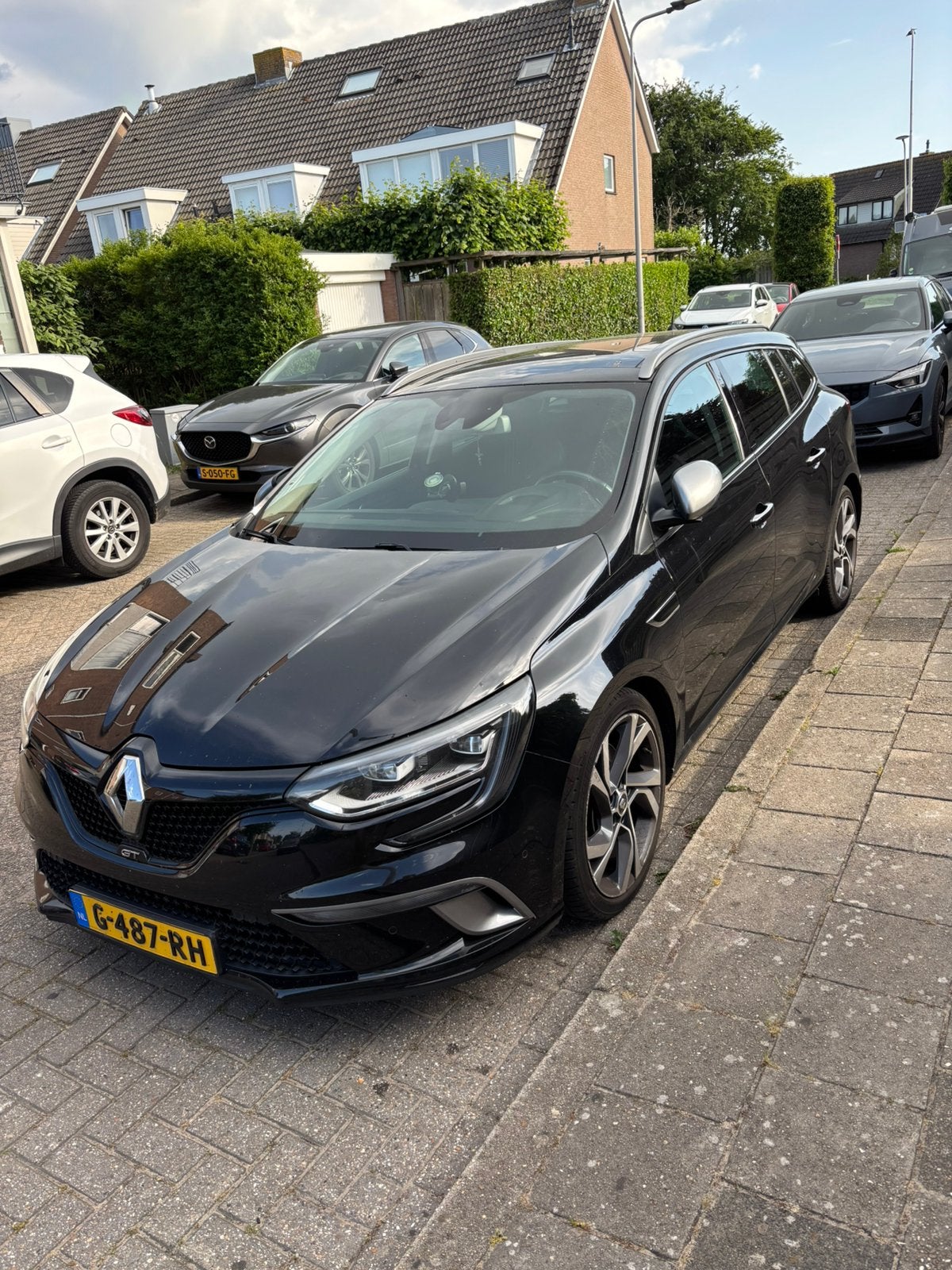 Renault Mégane 1.6 GT Turbo 205 EDC Estate 2017 Zwart, Auto's, 1618 cc, Zwart, 4 cilinders, Leder en Stof