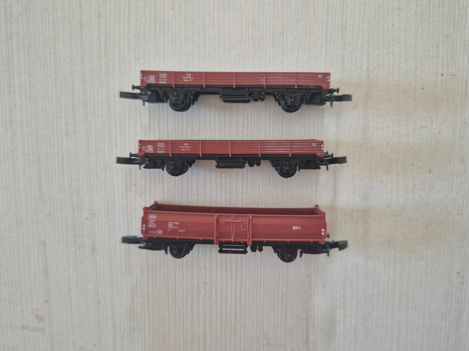 3 Nette Märklin miniclub openbakwagons 8610/8622 Z-spoor, Wisselstroom, Gebruikt, Wagon, Ophalen of Verzenden