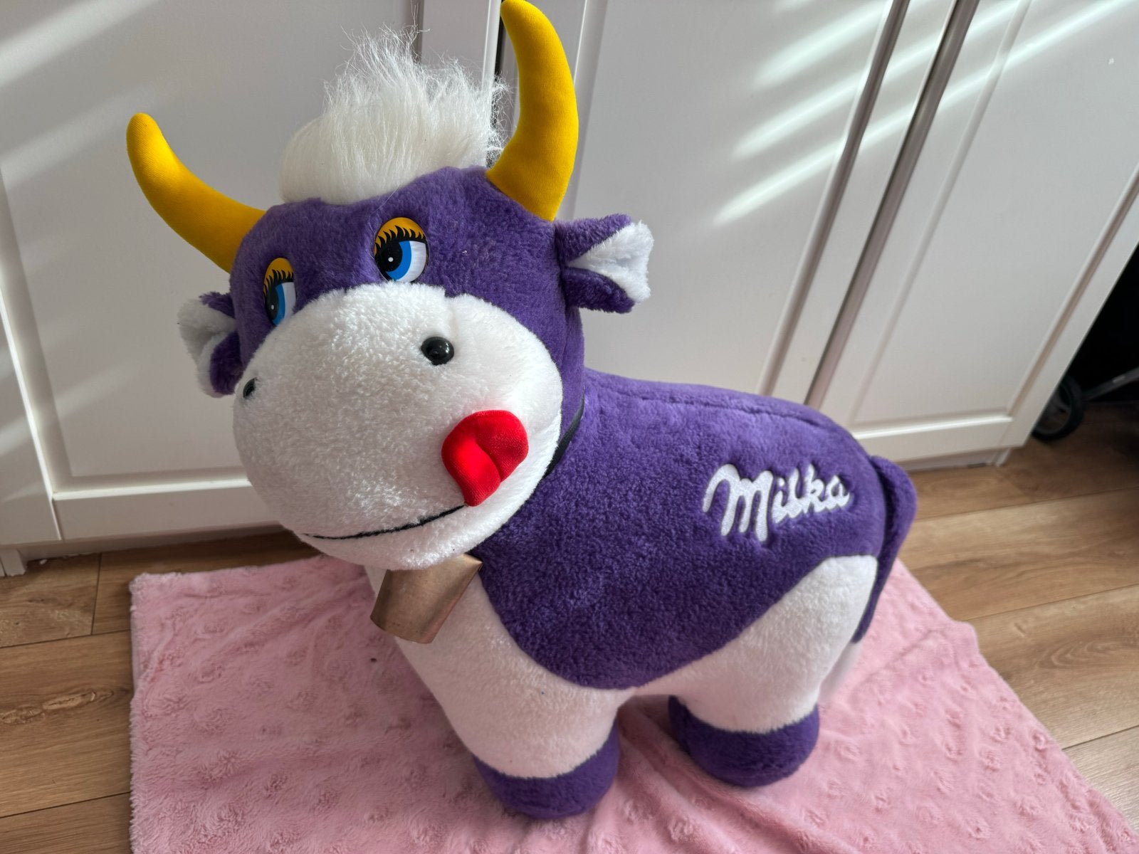 Milka Koe Knuffel - Origineel Reclame Item (67x52 cm), Kinderen en Baby's, Paars, Gebruikt, Overige merken, Overige karakters