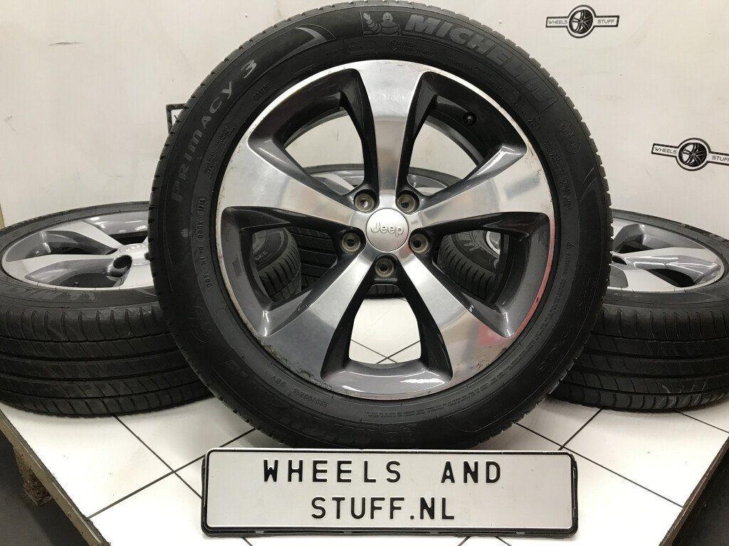 Jeep Cherokee Compass Renegade 18"inch 5x110, Ophalen, Gebruikt, 18 inch, Banden en Velgen