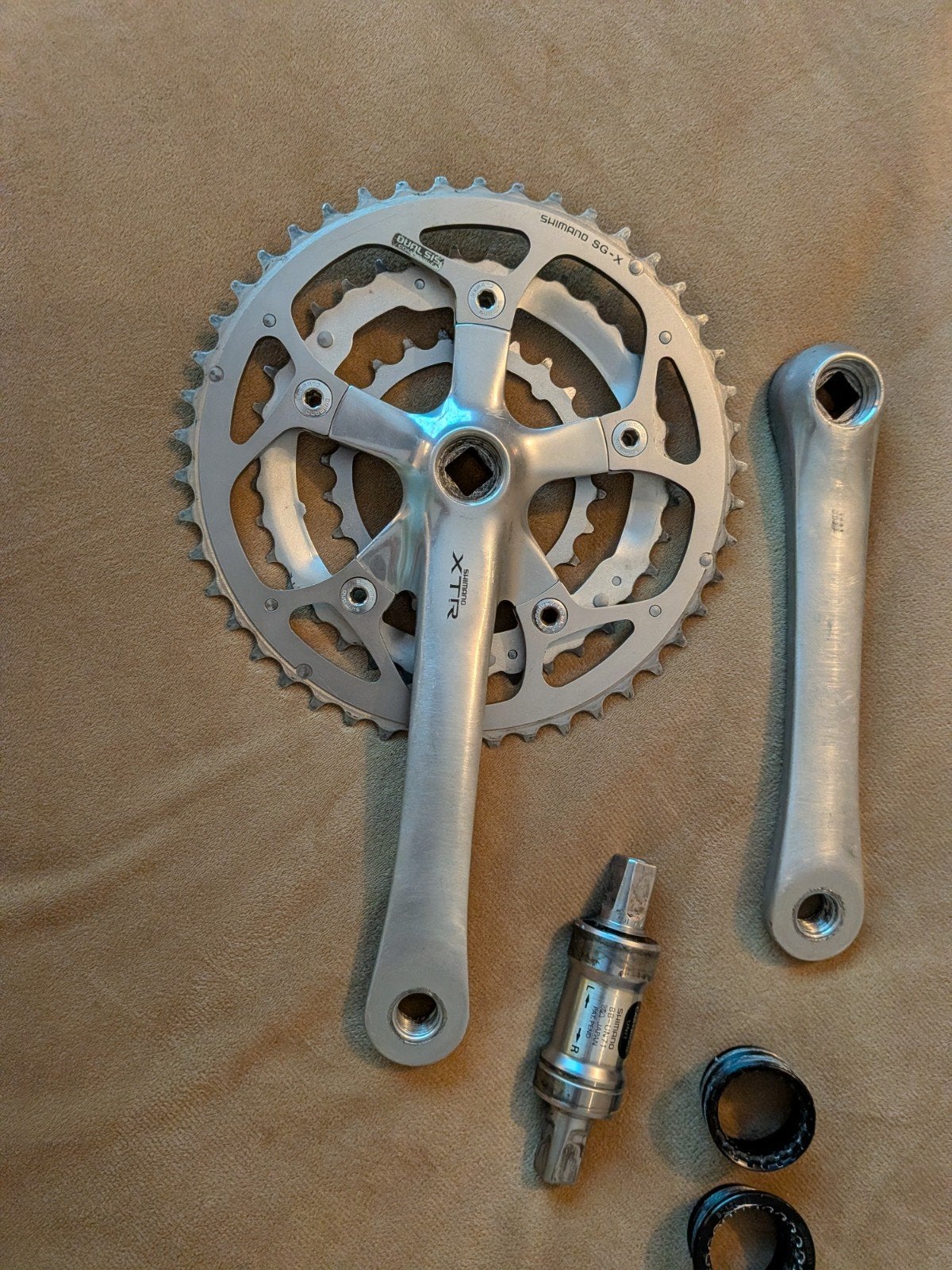 Shimano XTR M900 Crankstel (FC-M900) + BB-UN71 Trapas, Ophalen