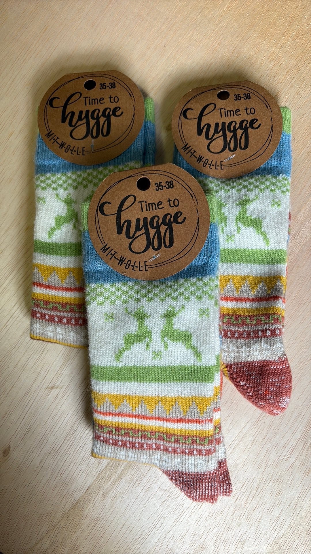 Hygge sokken met 37% wol 3 paar maat 35-38, Ophalen of Verzenden, Nieuw, Overige maten, Overige kleuren