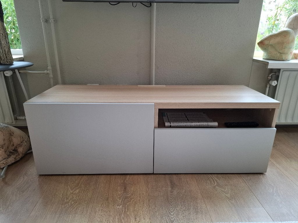 TV meubel, Ophalen, 100 tot 150 cm, Zo goed als nieuw, Minder dan 100 cm