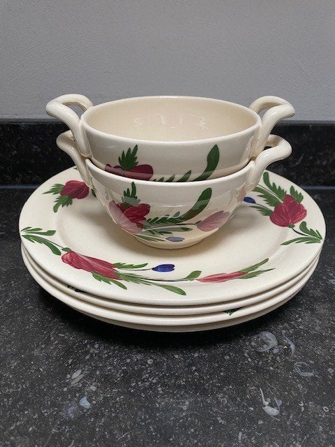 Huizer bont servies delen, Antiek en Kunst, Ophalen of Verzenden