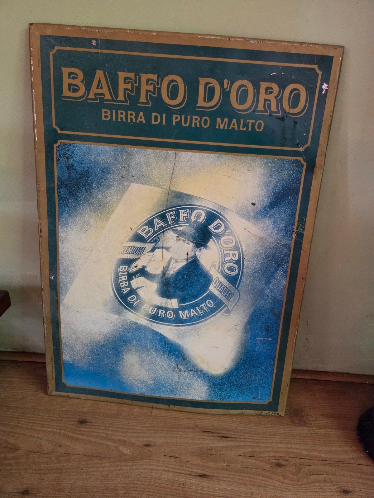 vintage reclameplaat bier, Ophalen of Verzenden