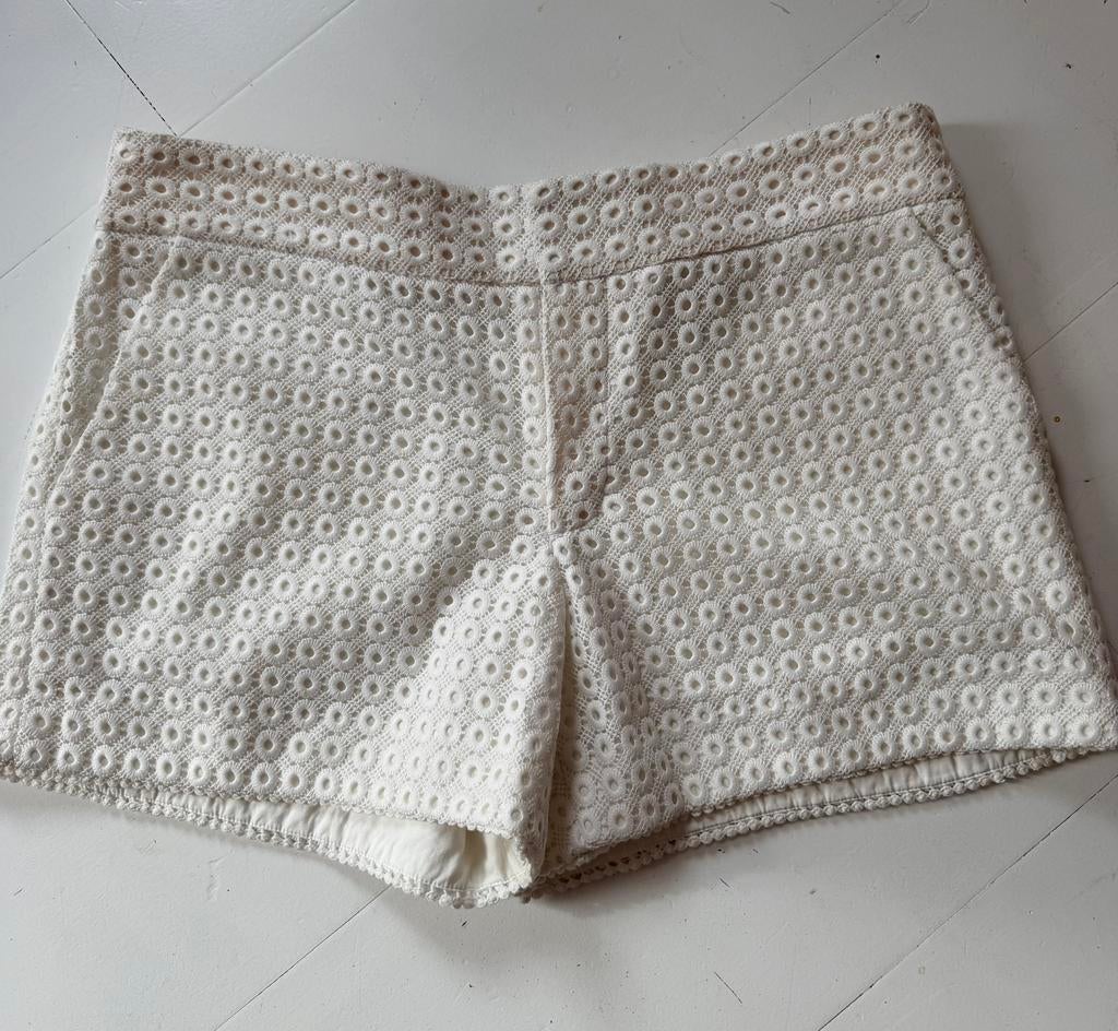 Nieuwe Witte kanten short van Club Monaco maat 10 (38/40), Maat 38/40 (M), Kort, Wit, Nieuw