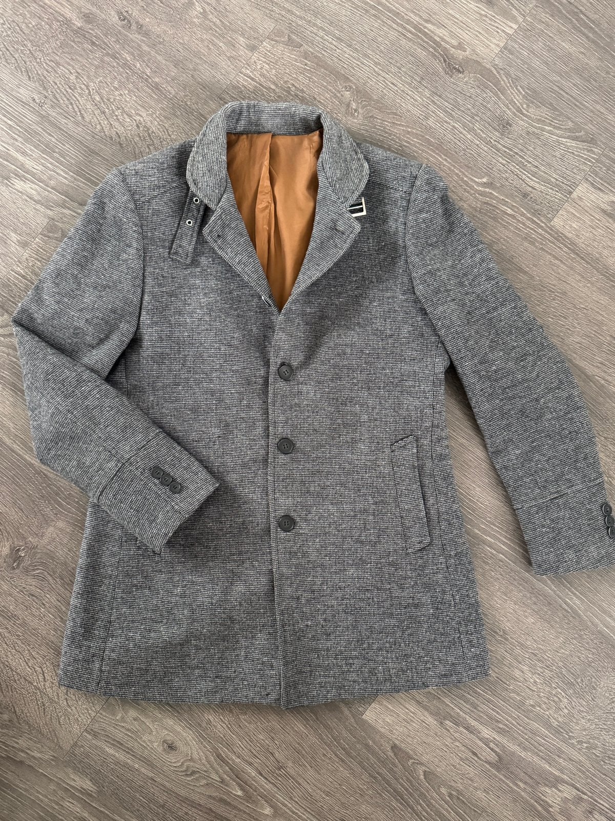 Heren mantel, maat L, merk Wam Classic, Kleding | Heren, Jassen | Winter, Ophalen of Verzenden, Gedragen, Maat 52/54 (L), Grijs