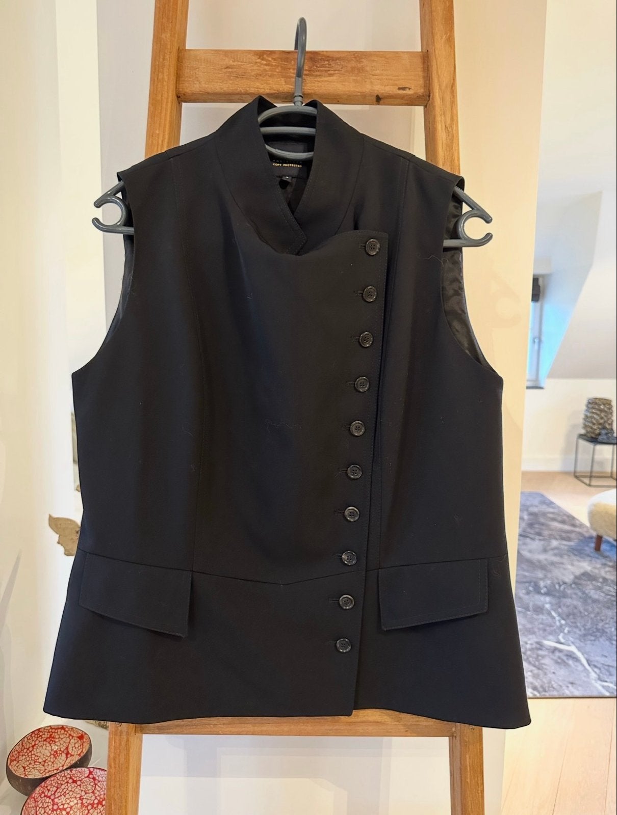 Pauw Amsterdam mouwloze blazer van 100% wol, Kleding | Dames, Verzenden, Nieuw, Maat 38/40 (M), Zwart