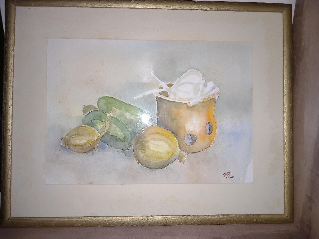 Aquarel Stilleven, Ophalen of Verzenden