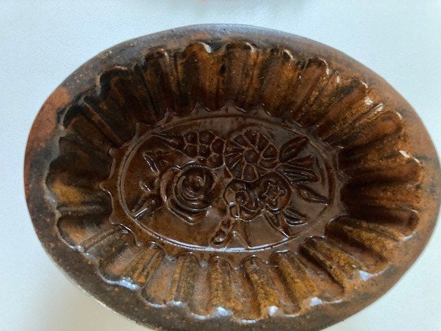antieke puddingvorm (Frankrijk?) BLOEM  zwaar en gaaf, Antiek en Kunst, Ophalen of Verzenden