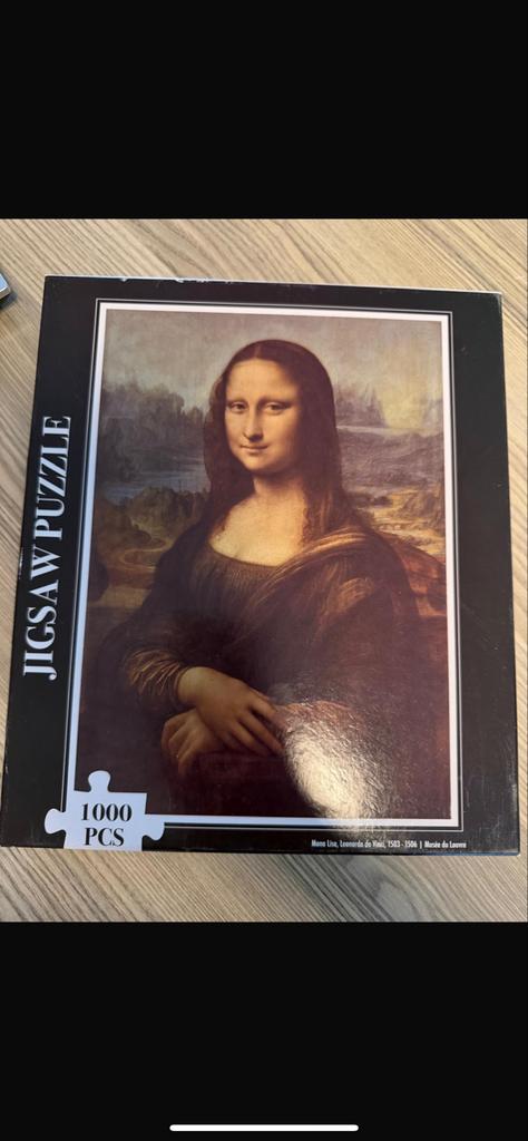 Nieuwe Monalisa legpuzzel - 1000 stukjes, Ophalen, 500 t/m 1500 stukjes, Nieuw, Legpuzzel