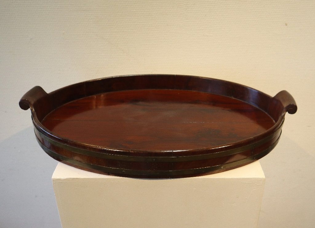 Antiek gekuipt dienblad, Ophalen of Verzenden