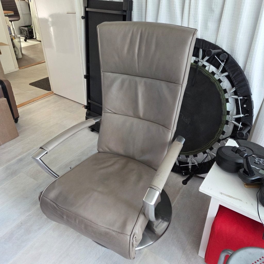 Relaxfauteuil, Ophalen, Gebruikt, 75 tot 100 cm, Leer