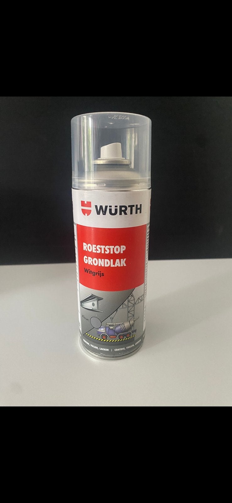 Wurth roeststop Wit/grijs inh.400ml, Ophalen of Verzenden, Nieuw, Wit