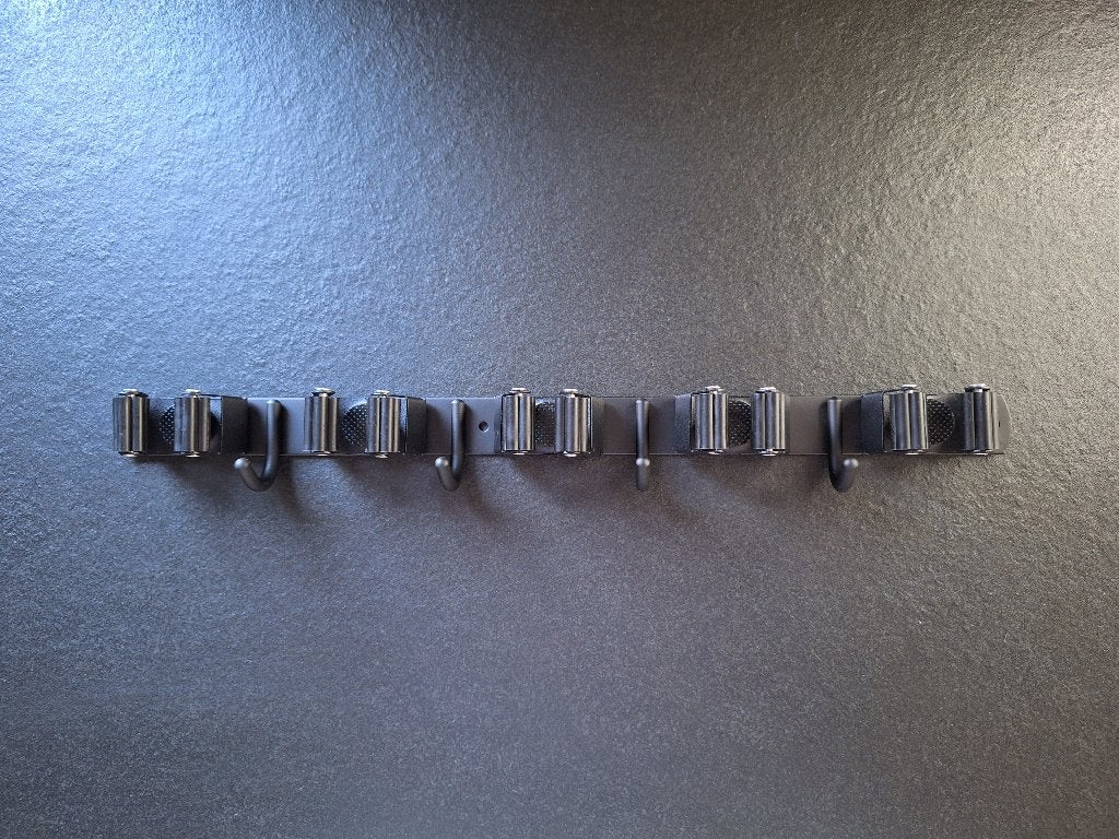 GEREEDSCHAP/BEZEMHOUDER 5 houders - 4 haken RVS Zwart, Verzenden, Nieuw, Metaal, Overige typen