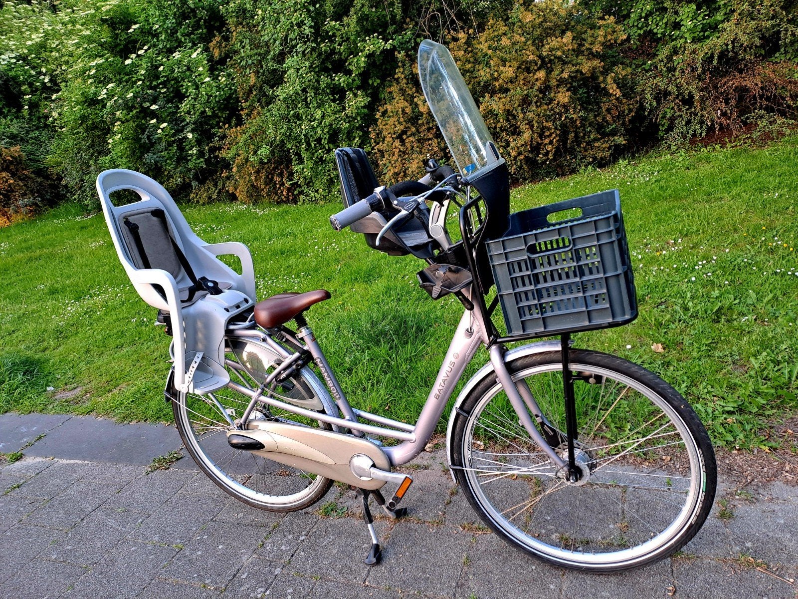 BATAVUS MAMBO moederfiets met kinderzitjes, Fietsen en Brommers, Fietsen | Dames | Moederfietsen, 2 zitjes, 53 tot 56 cm, Batavus