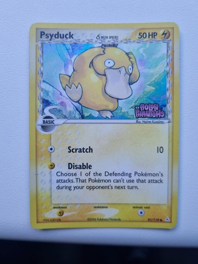 Psyduck Delta Species R Holo EX Holon Phantoms Pokémon Kaart, Ophalen, Zo goed als nieuw, Losse kaart, Foil