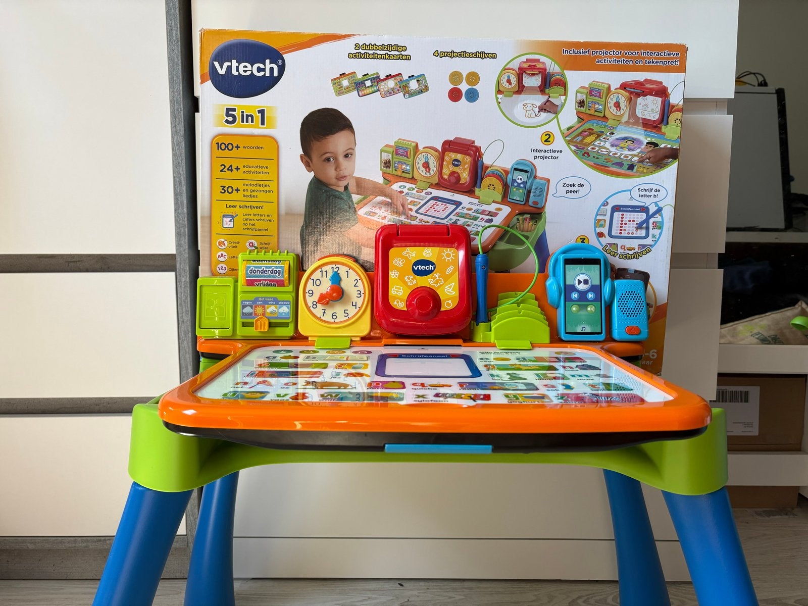 VTech 5-in-1 Bureau met interactieve projector, Kinderen en Baby's, Speelgoed | Vtech, Ophalen of Verzenden, Zo goed als nieuw